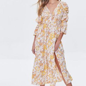 NWT Floral Print Bell Sleeve Dress